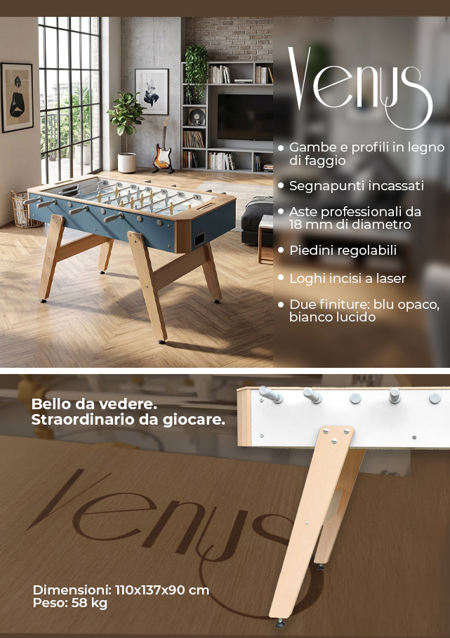 Calciobalilla Venus - Novità !!! - Prodotto disponibile dal 10 novembre